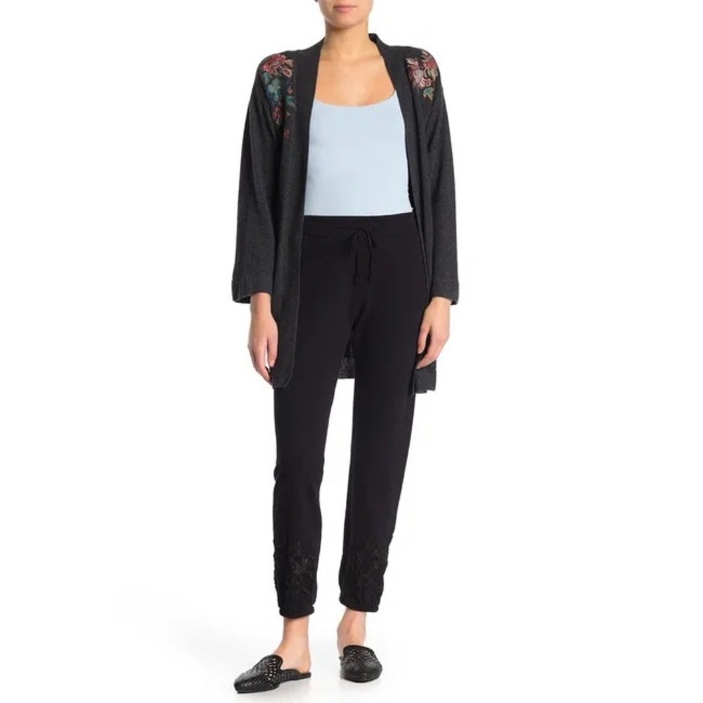 Jonny Was Cotton Zosia Embroidered Jogger Pants